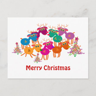 Pour Fêtes Annuelles Cartes de voeux de Noël : 7 Deers II