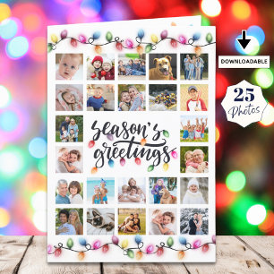 Pour Fêtes Annuelles Cartes de vœux de Noël avec 26 Photos
