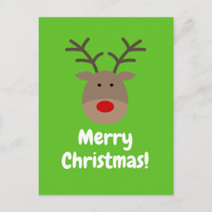 Pour Fêtes Annuelles Cartes de vœux de Noël avec un logo de renne migno