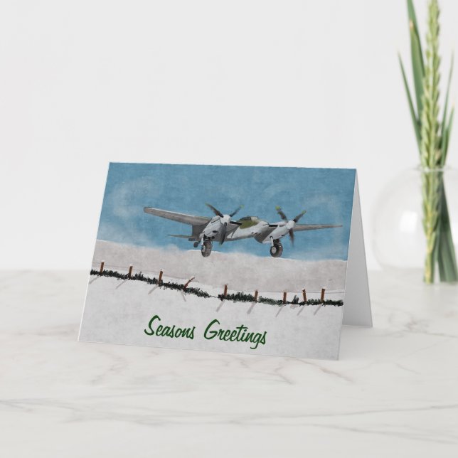 Pour Fêtes Annuelles Cartes de voeux de Noël aviation (Devant)