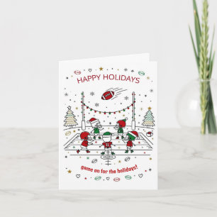 Pour Fêtes Annuelles Cartes de vœux de Noël ballon de football chapeau 