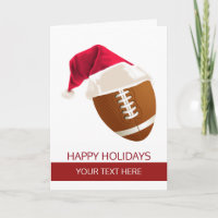 Cartes de vœux de Noël Ballon de football Chapeau