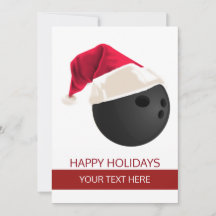 Cartes de vœux de Noël boule de quille chapeau de