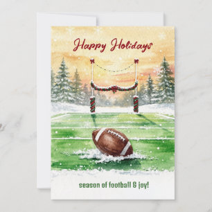 Pour Fêtes Annuelles Cartes de vœux de Noël de football