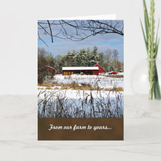 Pour Fêtes Annuelles Cartes de voeux de Noël de la ferme Red Barn