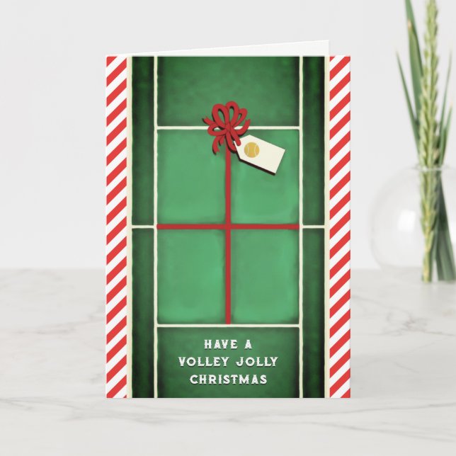Pour Fêtes Annuelles Cartes de voeux de Noël de Tennis (Devant)