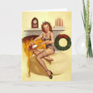 Pour Fêtes Annuelles Cartes de voeux de Noël Naughty Stocker