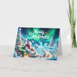 Pour Fêtes Annuelles Cartes de voeux de Noël Ours.
