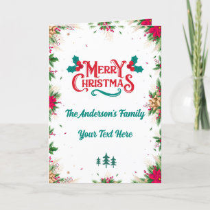 Pour Fêtes Annuelles Cartes de voeux de Noël personnalisées