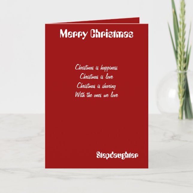Pour Fêtes Annuelles Cartes de voeux de Noël Stepgirl (Devant)