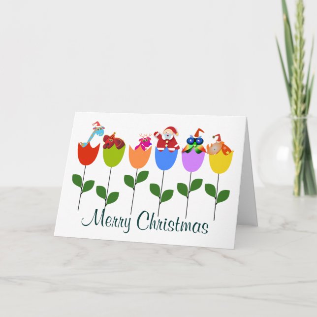 Pour Fêtes Annuelles Cartes de voeux de Noël : Tulipes (Devant)