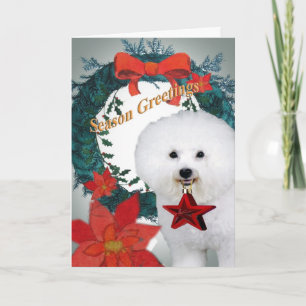 Pour Fêtes Annuelles Cartes de voeux de saison de Bichon