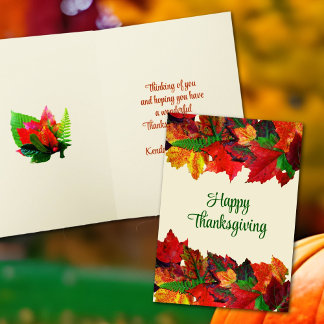 Pour Fêtes Annuelles Cartes de vœux de Thanksgiving joyeux