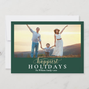 Pour Fêtes Annuelles Cartes de vœux de vacances 2022 avec encart photo