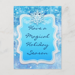 Pour Fêtes Annuelles Cartes de vœux de vacances de flocons de neige de
