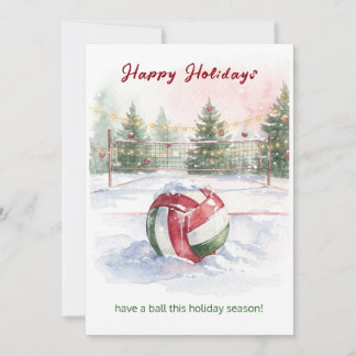 Pour Fêtes Annuelles Cartes de vœux de vacances de Noël de volley-ball
