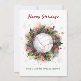 Pour Fêtes Annuelles Cartes de vœux de vacances de Noël de volley-ball