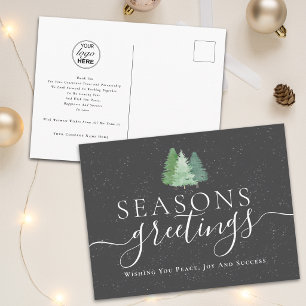 Pour Fêtes Annuelles Cartes de vœux d'entreprise Logo Firs Saisons Mode