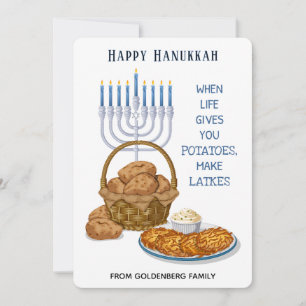 Pour Fêtes Annuelles Cartes de vœux drôles de latkes humour de pommes d