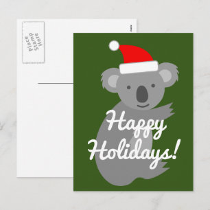 Pour Fêtes Annuelles Cartes de vœux drôles de Noël avec un koala en pèr