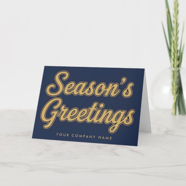 Pour Fêtes Annuelles Cartes de vœux élégantes rétro script Saison (Devant)