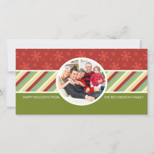 Pour Fêtes Annuelles Cartes de vœux festives de famille avec photo