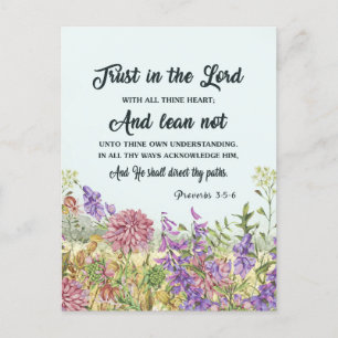 Pour Fêtes Annuelles Cartes de vœux florales avec verset biblique perso