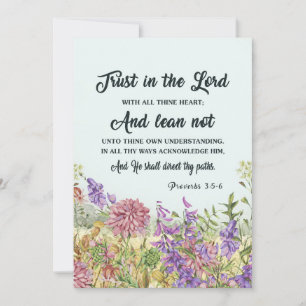 Pour Fêtes Annuelles Cartes de vœux florales avec verset biblique perso