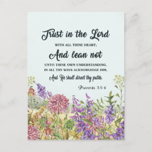 Pour Fêtes Annuelles Cartes de vœux florales personnalisées avec verset
