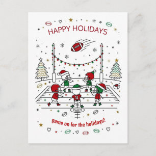 Pour Fêtes Annuelles Cartes de vœux Football de Noël Chapeau de Père No