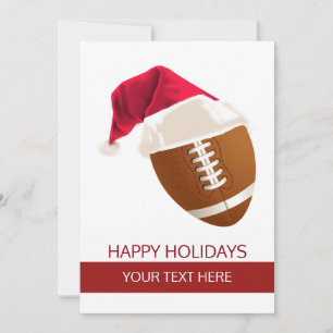 Pour Fêtes Annuelles Cartes de vœux Football de Noël Chapeau de Père No
