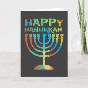 Pour Fêtes Annuelles Cartes de voeux Hanoukka Menorah
