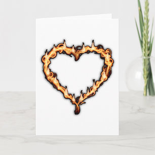 Pour Fêtes Annuelles Cartes de voeux Heart On Fire