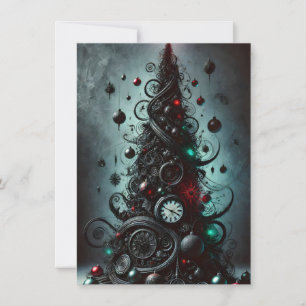 Pour Fêtes Annuelles Cartes de vœux insolites d'arbre de Noël gothique