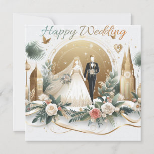 Pour Fêtes Annuelles Cartes de voeux Mariages joyeuses