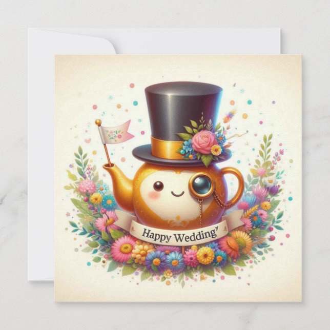 Pour Fêtes Annuelles Cartes de voeux Mariages joyeuses (Devant)