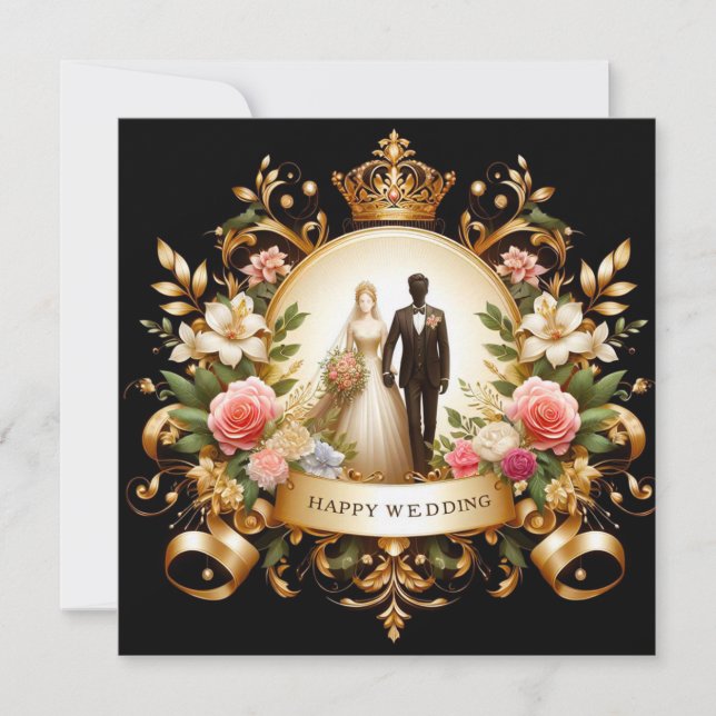 Pour Fêtes Annuelles Cartes de voeux Mariages joyeuses (Devant)