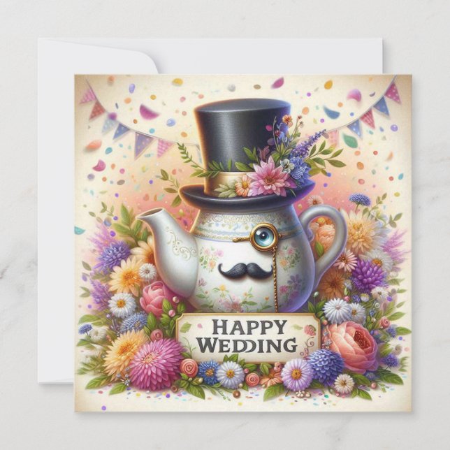 Pour Fêtes Annuelles Cartes de voeux Mariages joyeuses (Devant)