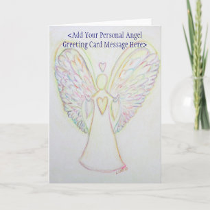 Pour Fêtes Annuelles Cartes de voeux ou de notes personnalisées Angel C