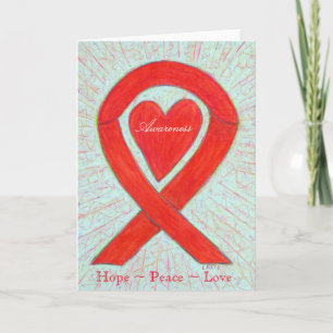 Pour Fêtes Annuelles Cartes de vœux personnalisées Ruban de sensibilisa