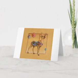Pour Fêtes Annuelles Cartes de voeux - Rindeer de carrousel ou Elk