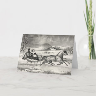 Pour Fêtes Annuelles Cartes de voeux Sleigh Ride