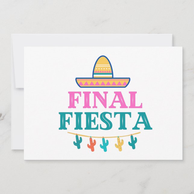 Pour Fêtes Annuelles Cartes de voeux Sombrero Fiesta finale (Devant)