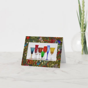 Pour Fêtes Annuelles Cartes de vœux Verres à vin