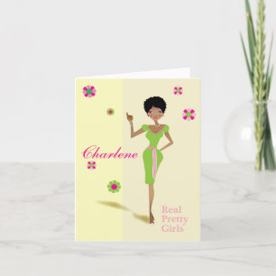 Pour Fêtes Annuelles Cartes de voeux vraies jolies filles