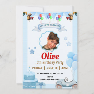 Pour Fêtes Annuelles cartes d'invitation anniversaire