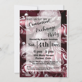 Pour Fêtes Annuelles Cartes d'invitation de la fête de Noël rouge