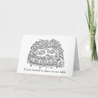 Pour Fêtes Annuelles Cartes d'invitation de table bondée