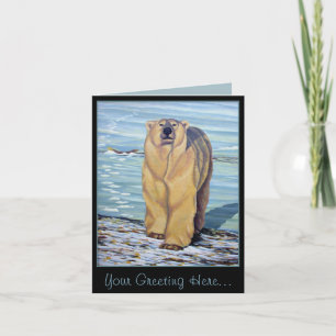 Pour Fêtes Annuelles Cartes d'ours polaires Cartes d'art faunique perso