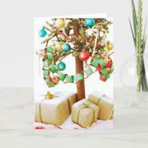 Pour Fêtes Annuelles Cartes et autocollants anciens d'arbre de Noël